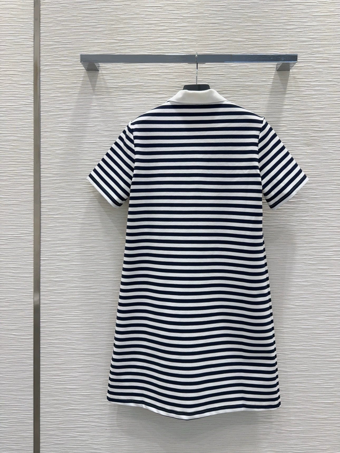 P 25 New Black and White Striped Dress