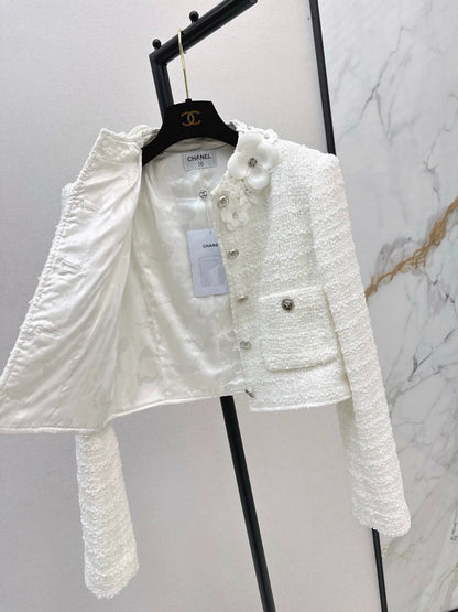 C 25 3D flower decoration short jacket