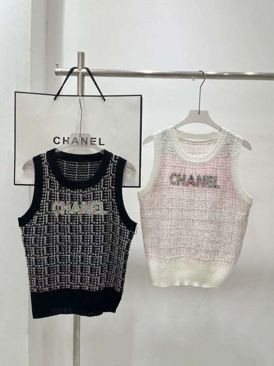 2025 Spring and Summer New Color Knitted Vest