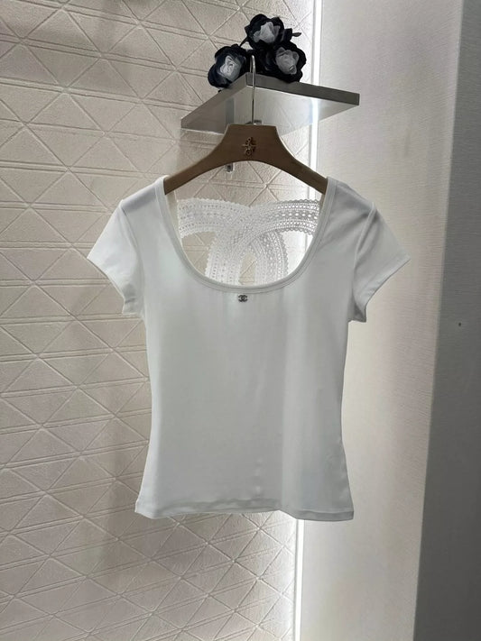 C 25 New Cutout Embroidery Top