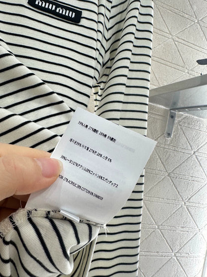 Mi 25 Slim-fit striped bottoming shirt