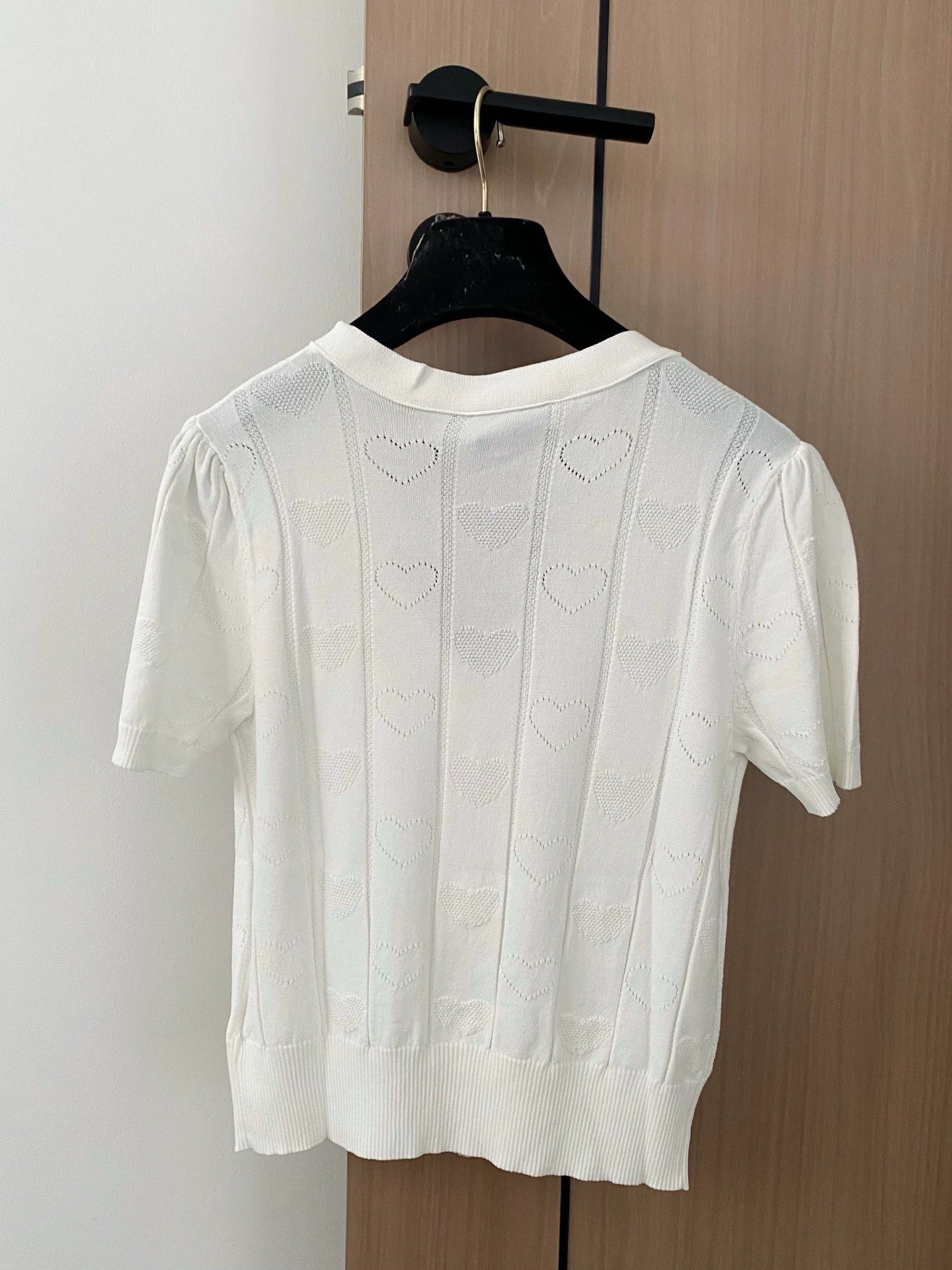 M 25 White, Pink Short Sleeve Cardigan