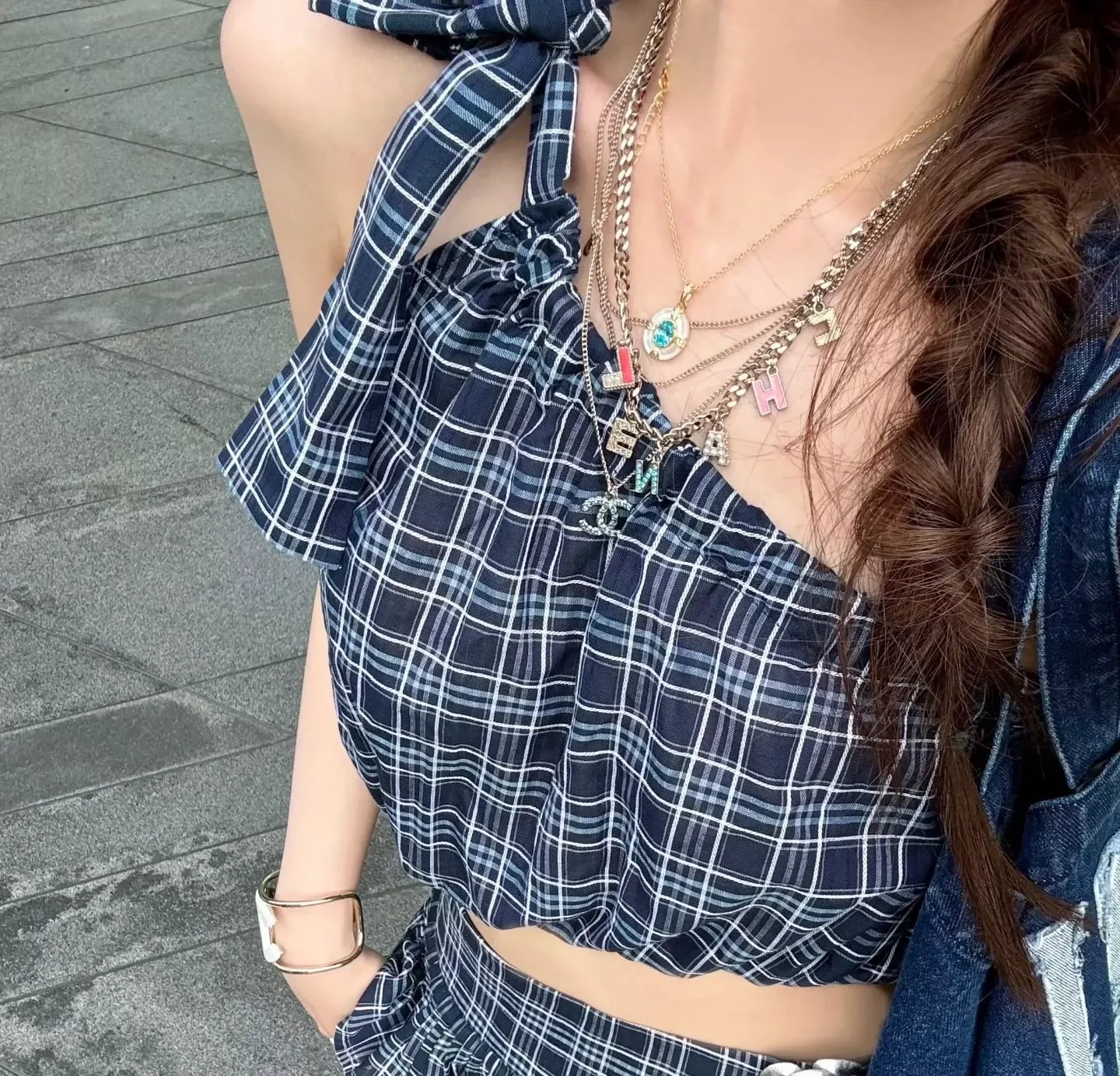 25 Summer New Multi-layer Chain Letter Necklace