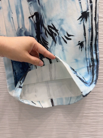 D 25 New Ink Painting Print Jeans