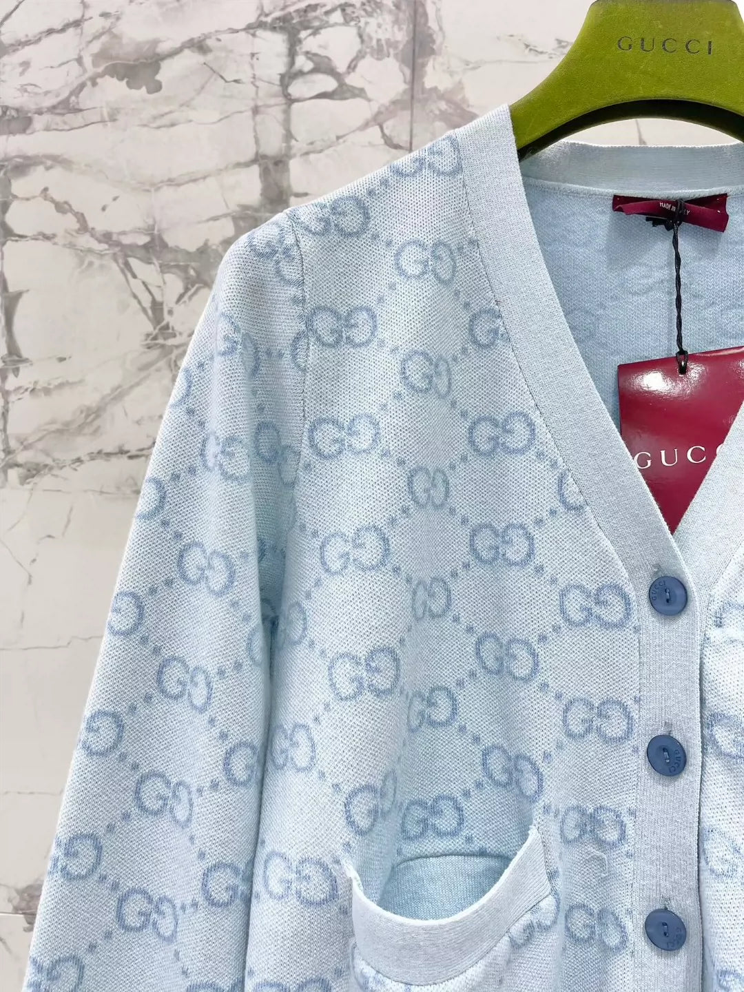 G 25 new fine cotton jacquard knitted cardigan