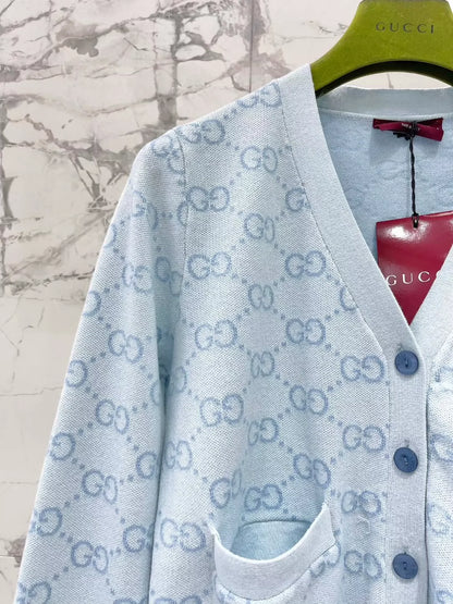 G 25 new fine cotton jacquard knitted cardigan