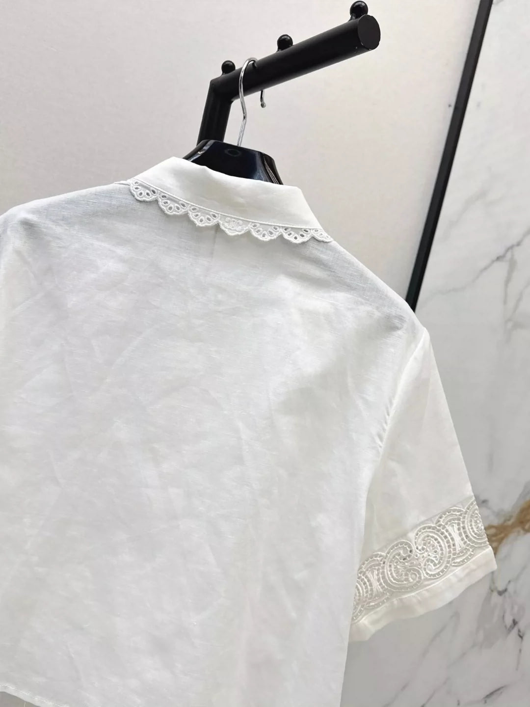 Ce 25 Spring/Summer New Heavy Embroidery Short Shirt