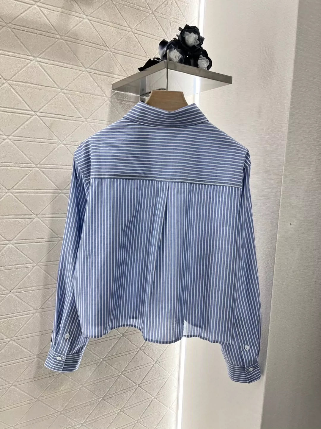 CE 25 new lapel embroidered striped shirt