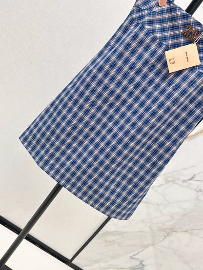 M 25 Spring/Summer New Plaid Suspender Dress