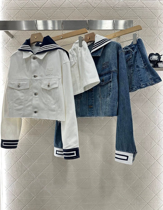 M 25 Navy denim suit