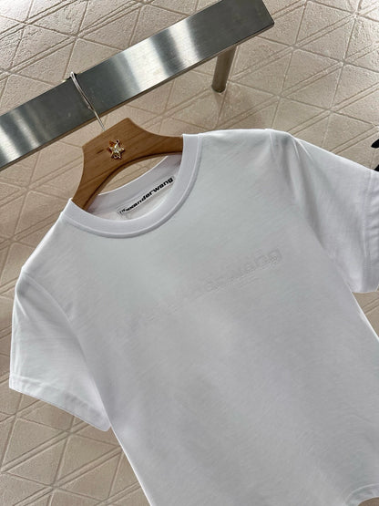 AL 25 Overlap Printed Letters Short Sleeve T-Shirt