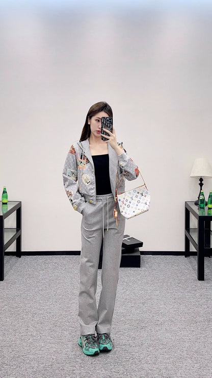 L 25 Double-sided hooded jacket + trousers set