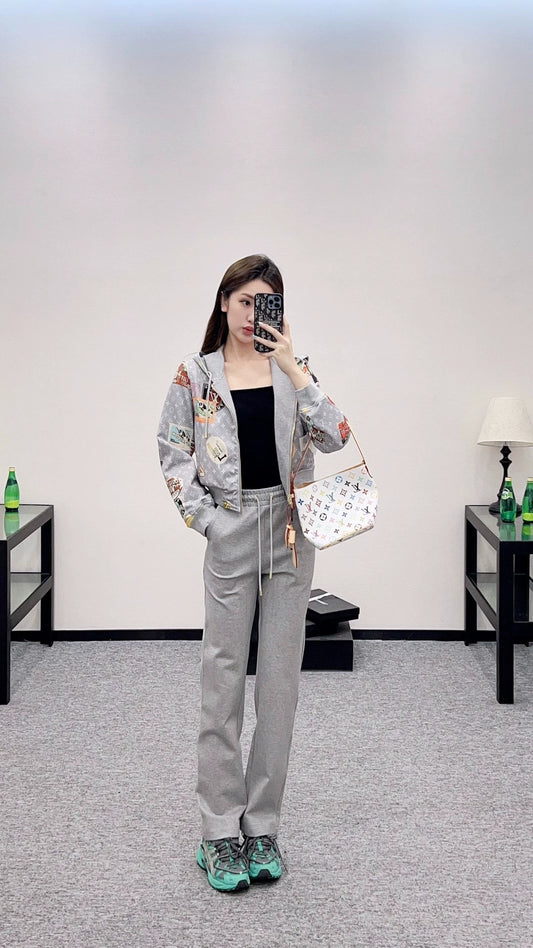 L 25 Double-sided hooded jacket + trousers set
