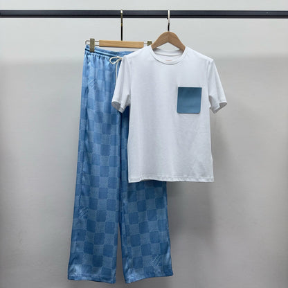 L 25 new board colorful short sleeve + pants set
