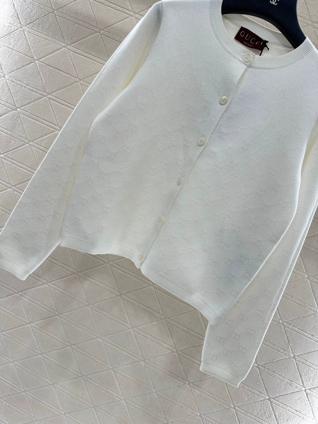 G 25 new style dark pattern logo knitted cardigan