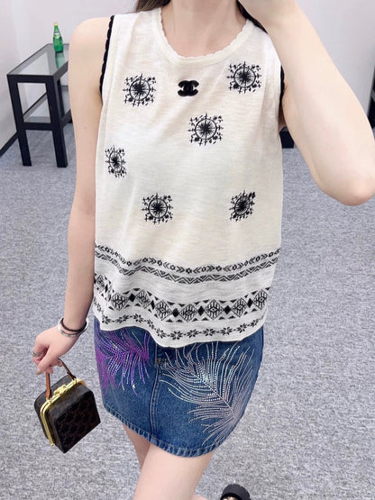 2025 Summer New Embroidered Totem Ethnic Style Vest