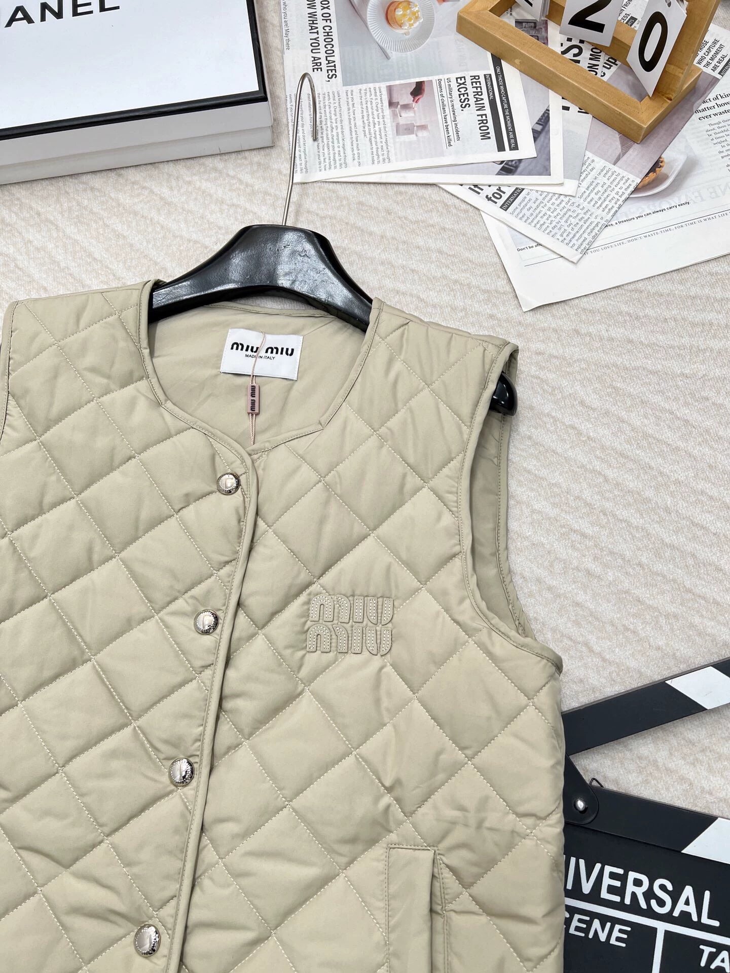 M New Diamond-Patterned Padded Vest