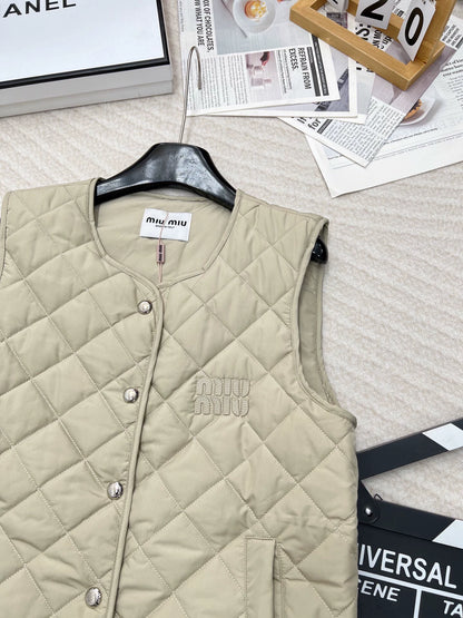 M New Diamond-Patterned Padded Vest