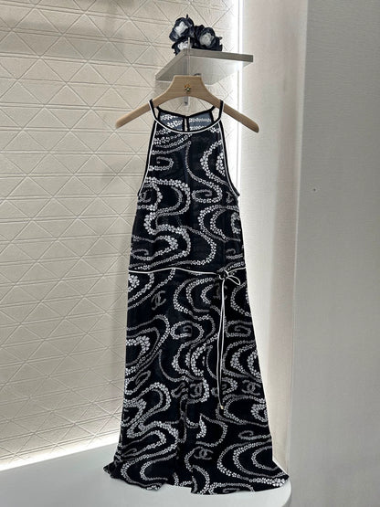 C 25 Printed halter dress