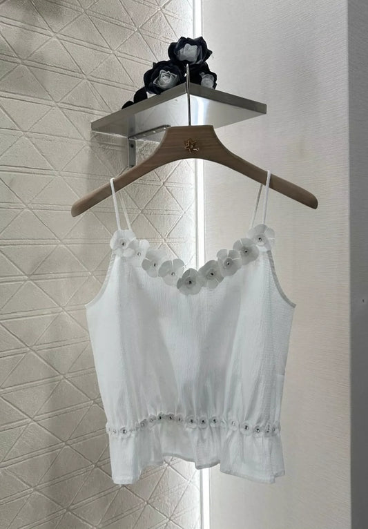 C 25 Summer new style Spaghetti strap camellia vest