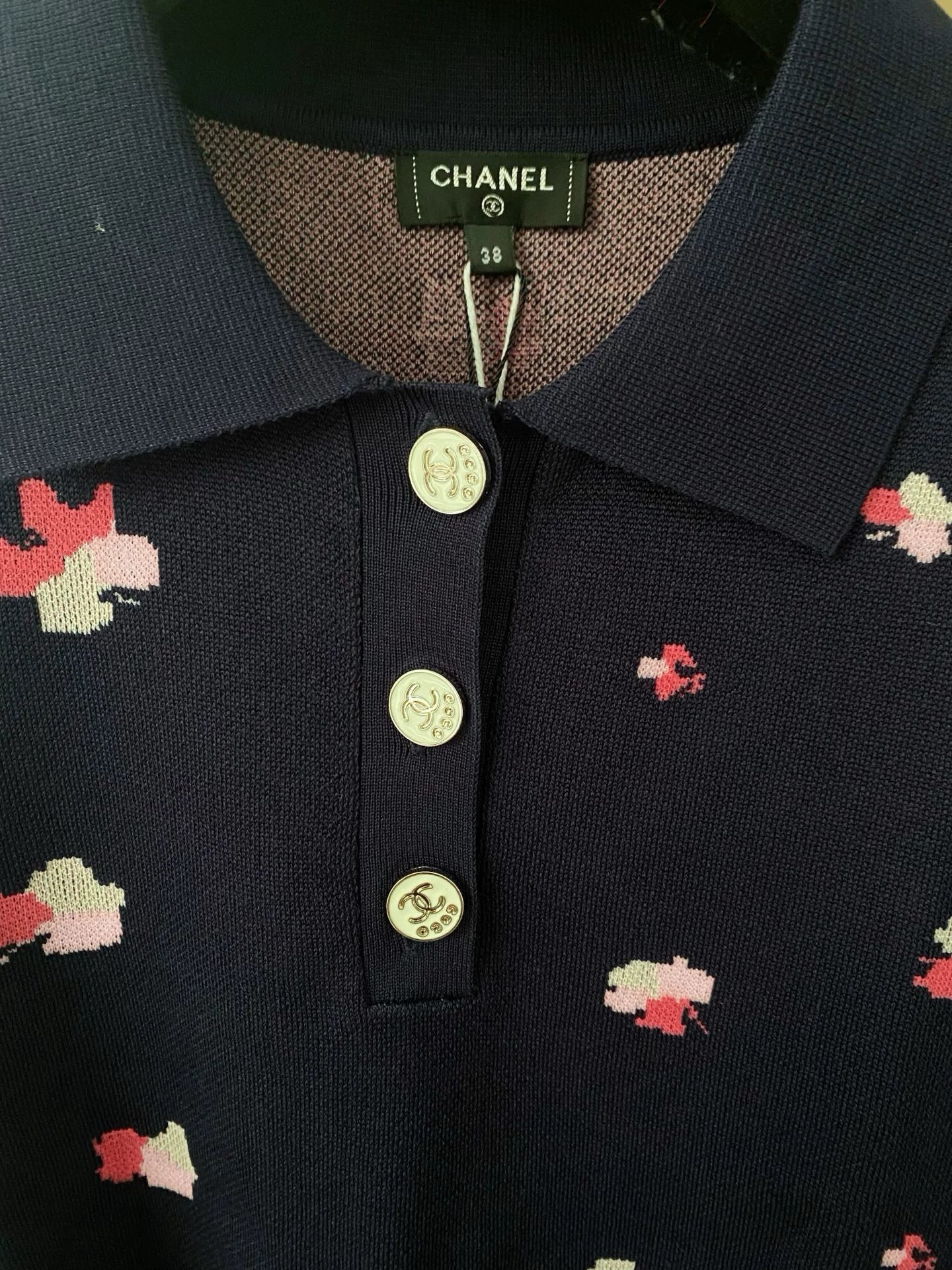 C 25 New Color blocking polo collar short sleeves