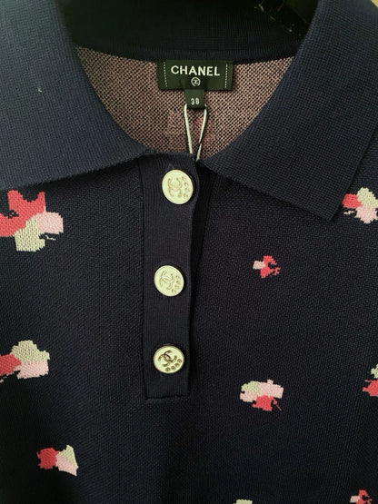 C 25 New Color blocking polo collar short sleeves