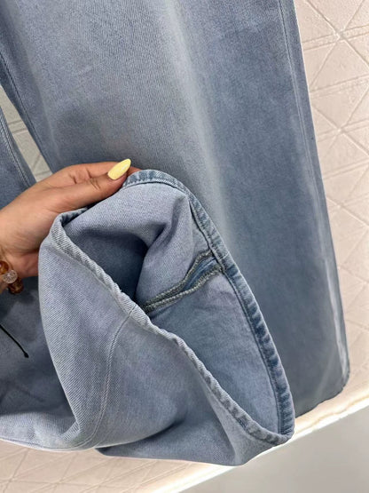 C 25 summer new sequins letters straight jeans