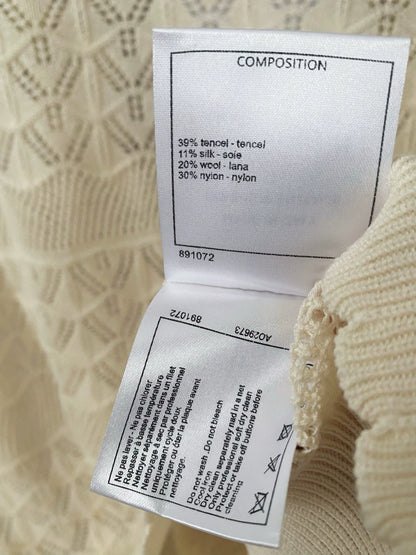 C 25 new hollow round neck short sleeve knitting