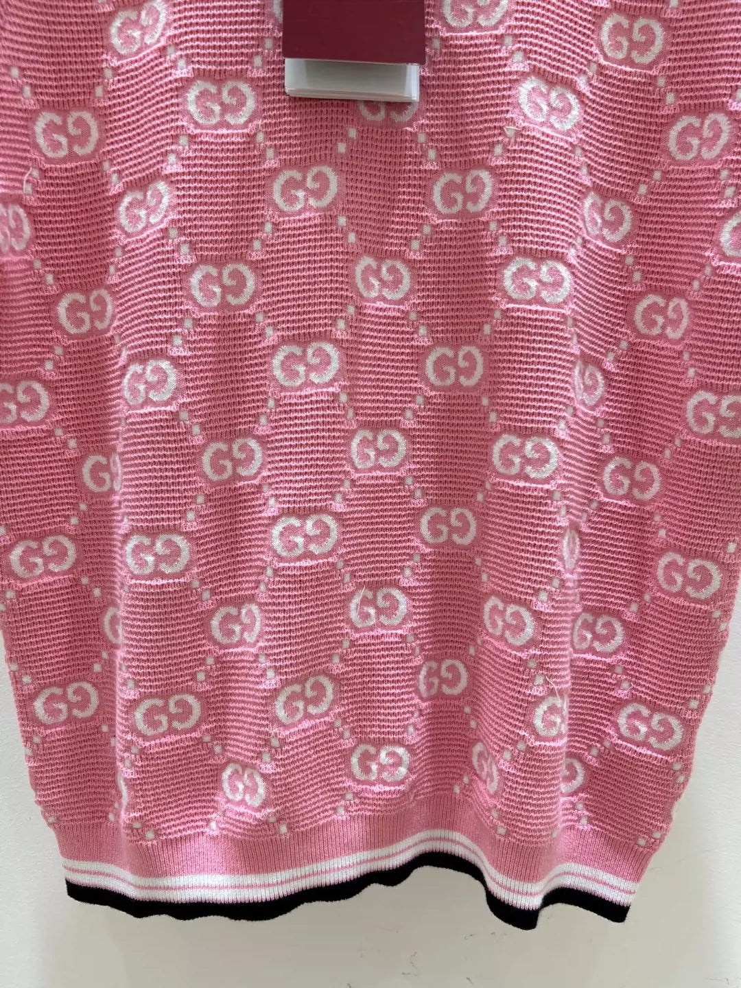 G 25 New Lettered Jacquard Knit Short Sleeve