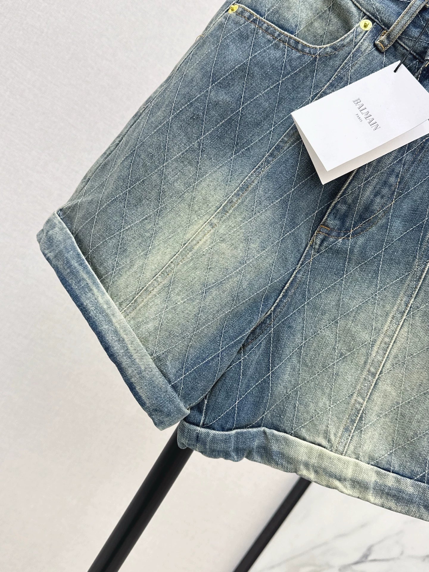 BA 25 Spring/Summer New Denim Rolled-Up Shorts