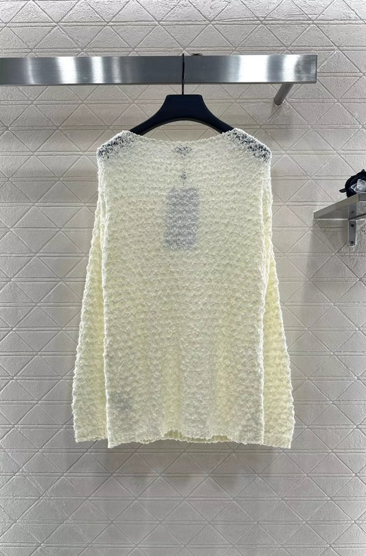 C 25fw French knit long-sleeved top with belt