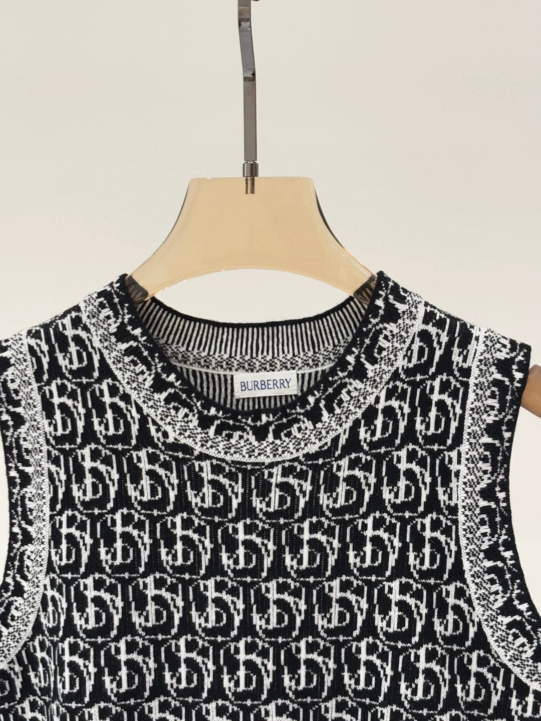 Bu 25 Early spring new round neck letter logo jacquard full print dresses