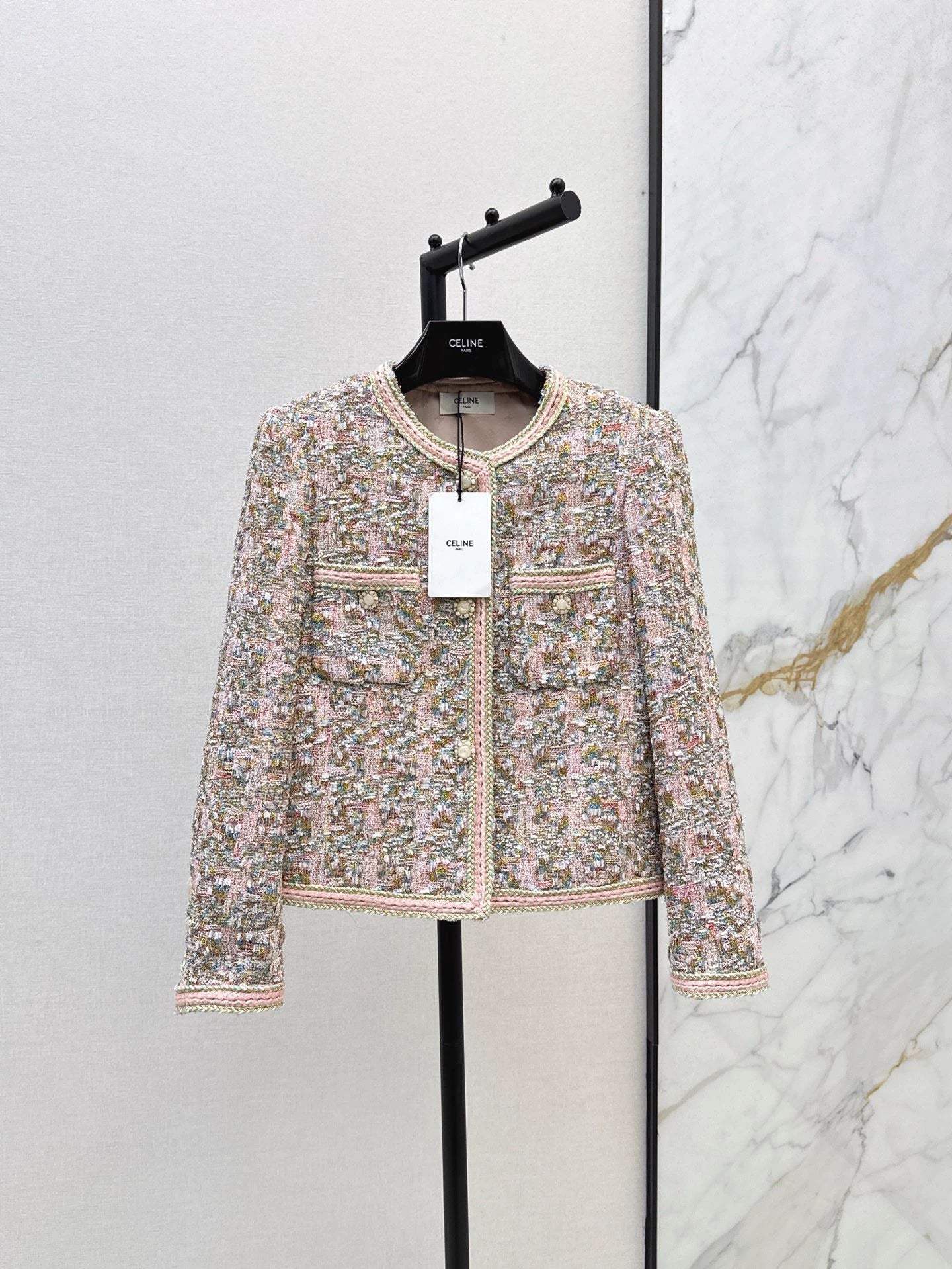 Ce 25 New trim design tweed jacket