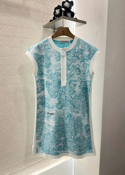 D 25 new product Knitted jacquard vest dress