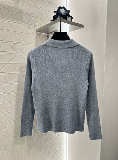 M 25 New Style Lapel Versatile Knit Cardigan(Beige,Navy,Gray)