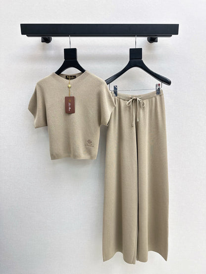 Lor 25 Frühling/Sommer Neuer High-End-Strickanzug im minimalistischen Stil 
