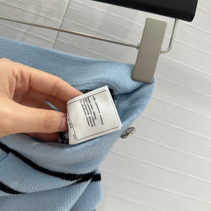 C 25 New Blue Stripe Knit Dress Pants