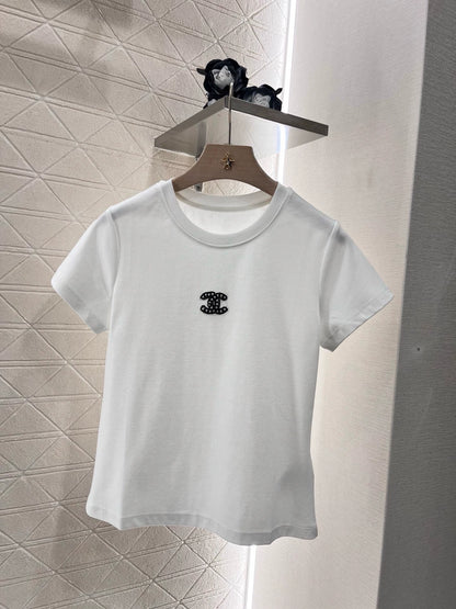C 25  Embellished Logo Short Sleeve T-Shirt