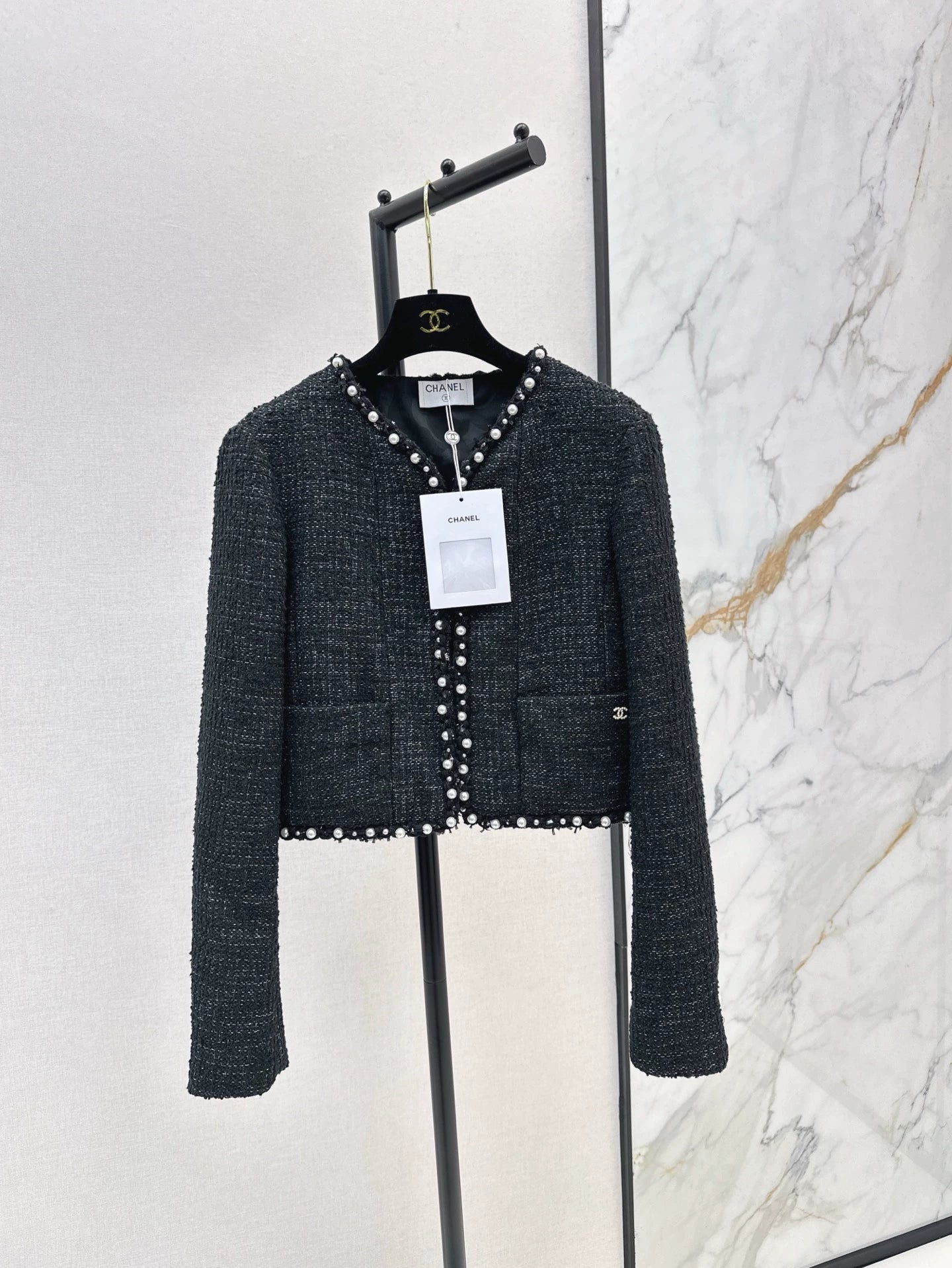 C 25 Frühling/Sommer neueste Stil Perlen Kleid Jacke 