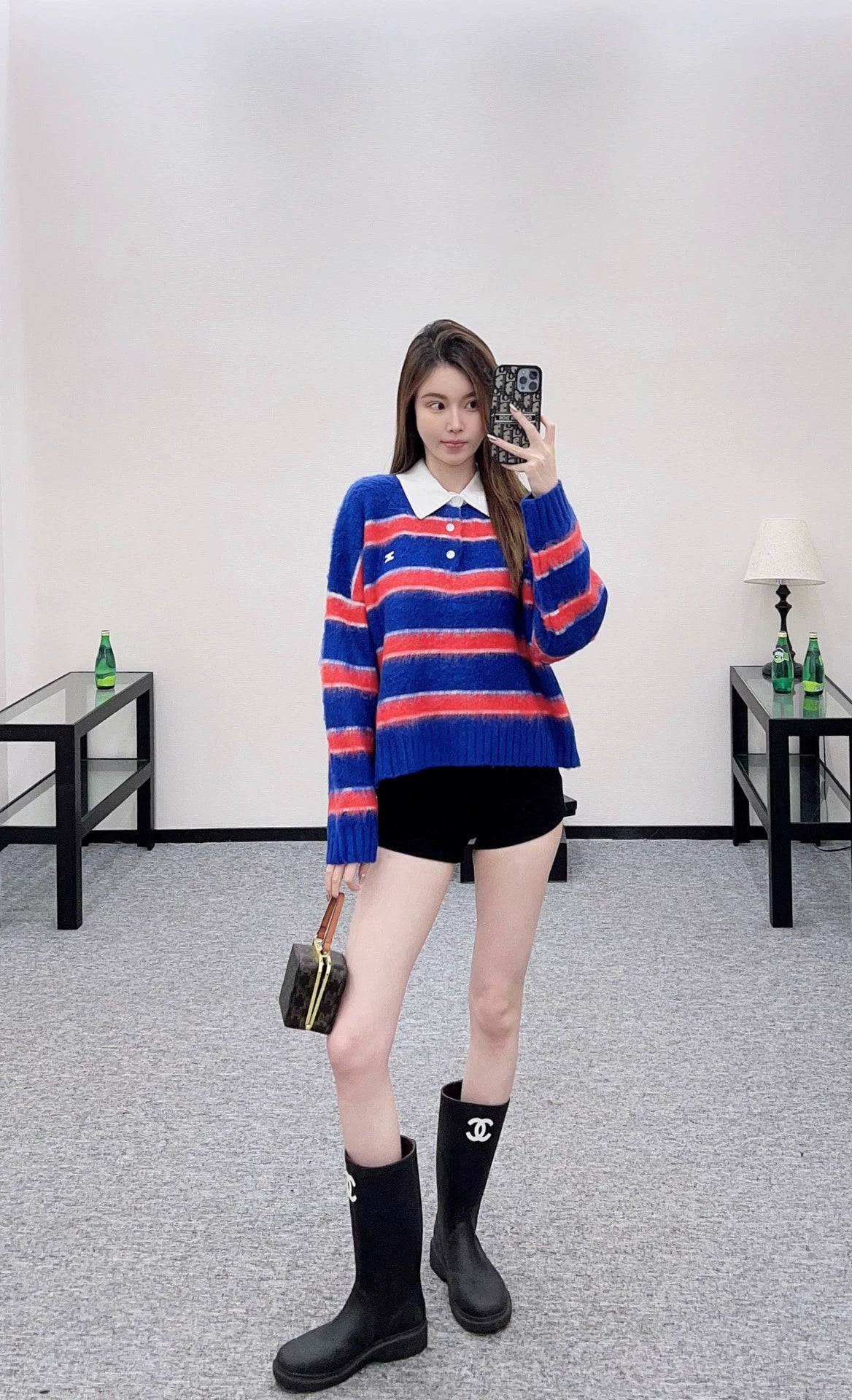 Ce 25 New Striped Polo Sweater