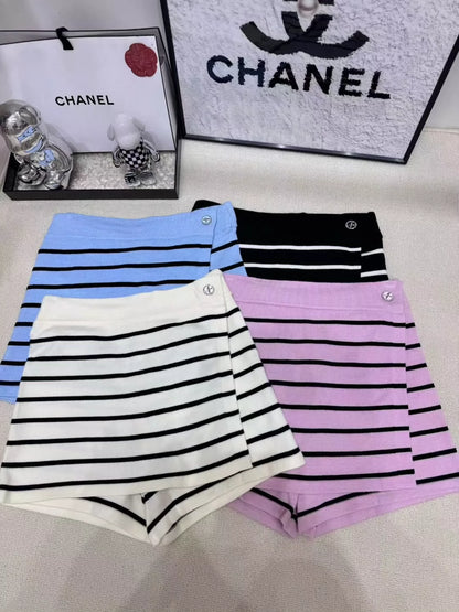 C 25 New hot sale Swallow logo front and back buttons Fake skirt shorts