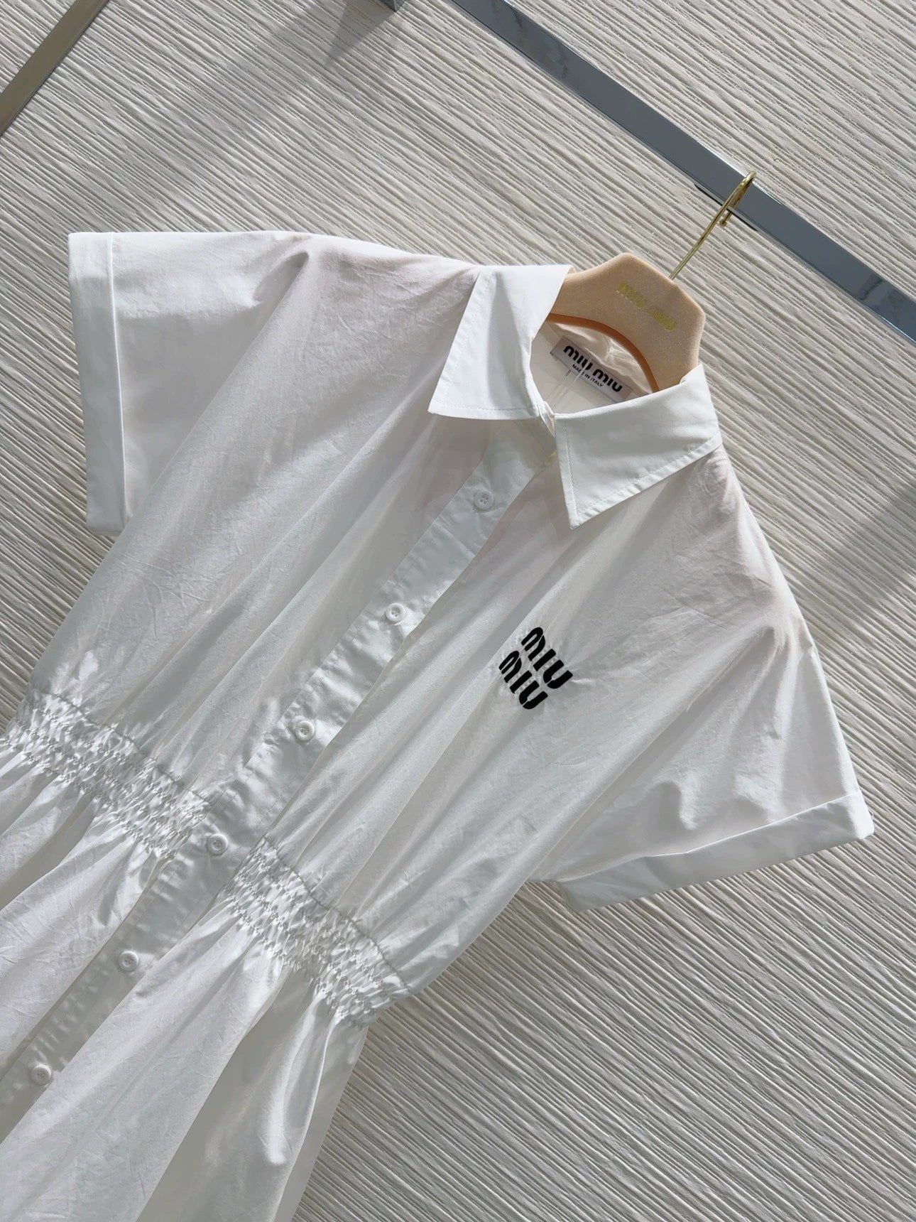 M 25 Pure white shirt dress