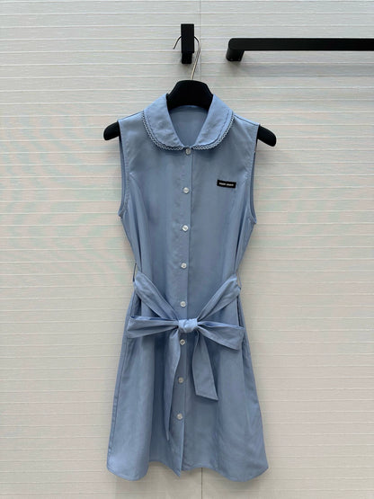 m 25 Early spring girly style doll neck sleeveless dress