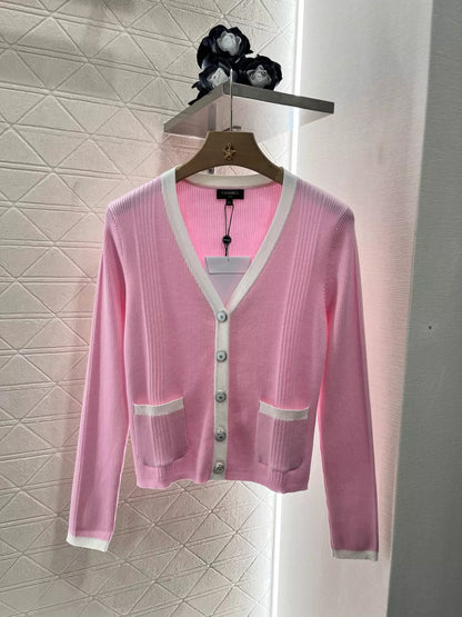 C 25 New  Striped knit cardigan