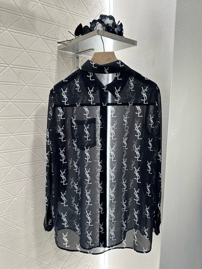 Y 25 Printed Silhouette Shirt Shorts Set
