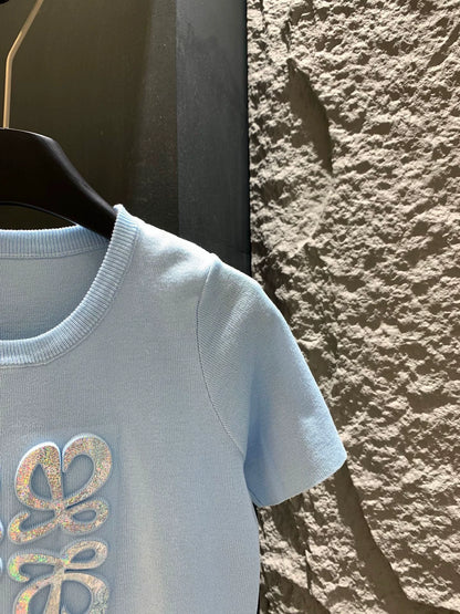 LO 25 Bright Logo Knit Short Sleeve