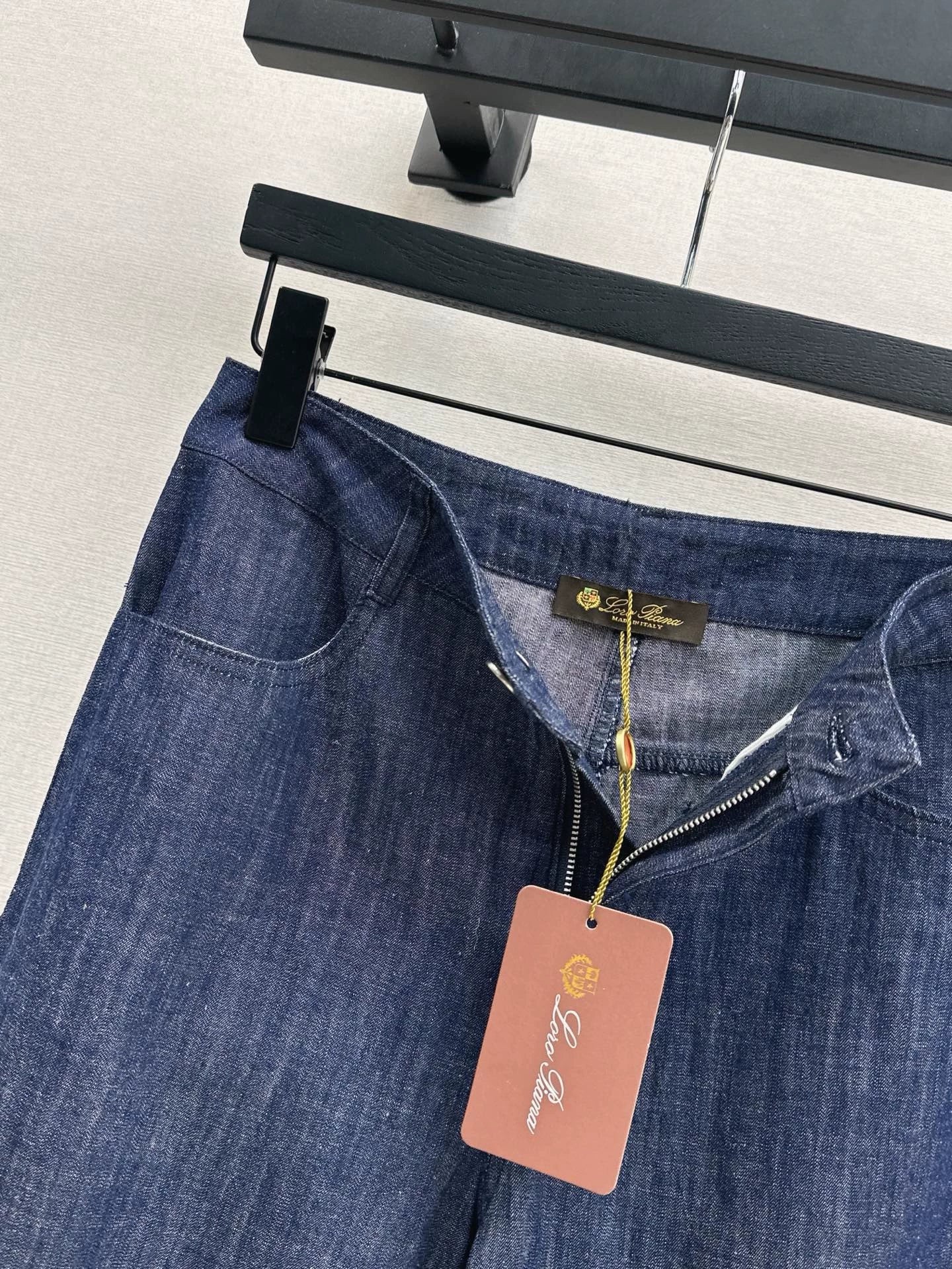 LO 25 Denim Sleeveless Vest + Straight Leg Pants Set