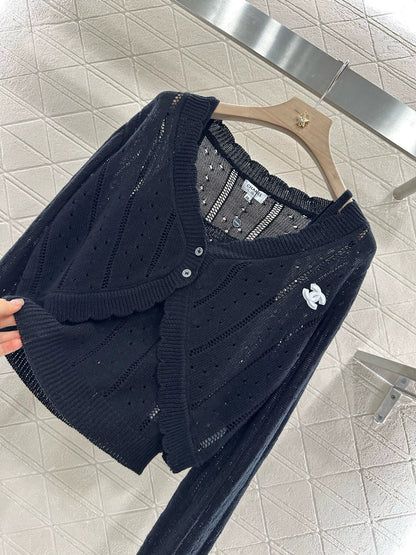 C 25 early fall new camisole knit cardigan two-piece