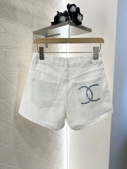 C 25 summer new sequins letters straight jeans