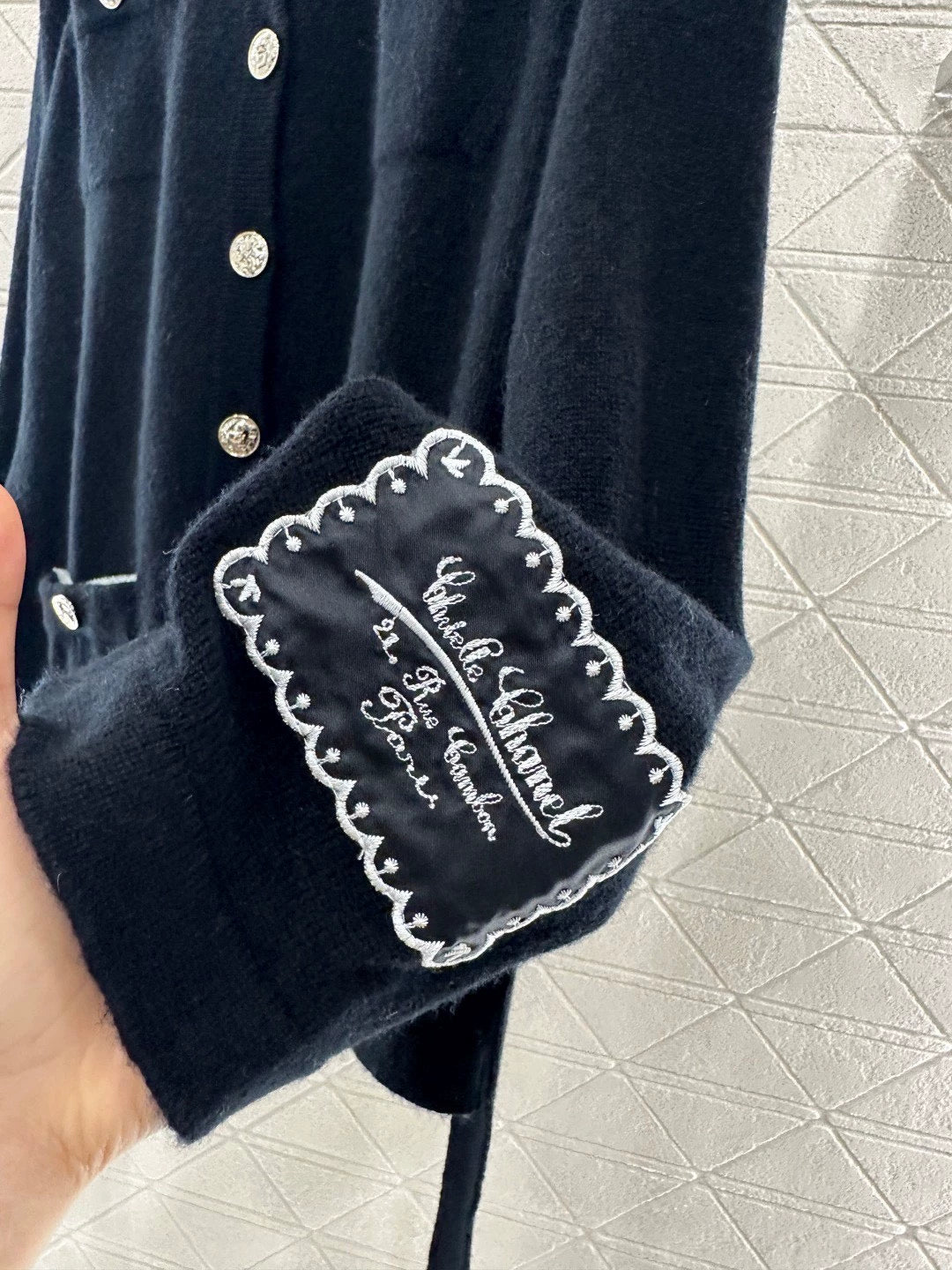 C 25fw Belted Knit Cardigan(Black/pink)